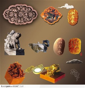 雕塑,石头,玉石与印章
