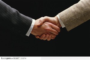 合作的握手