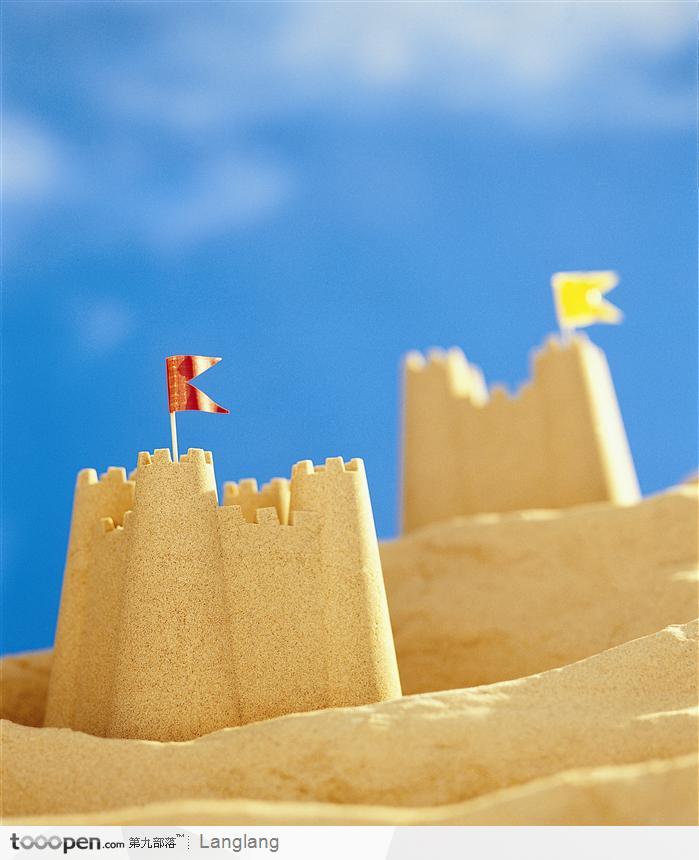 用沙子建筑的城堡