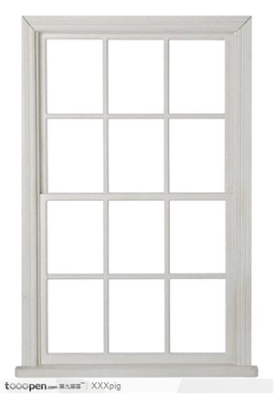 白色格子窗框