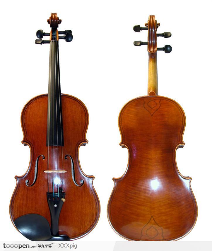 小提琴正反两面 高清图片