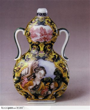 古典葫芦瓷瓶