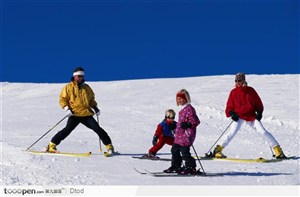 教小孩滑雪