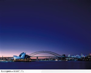 悉尼 城市全景 悉尼歌剧院 夜景