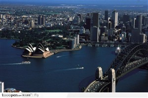 悉尼 城市全景 悉尼歌剧院 鸟瞰