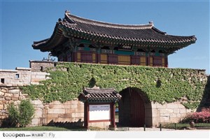 日本古典建筑图片-城墙
