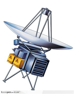 卫星通讯 雷达 插画