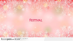 粉红花纹北京矢量图