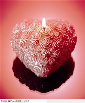 爱心玫瑰蜡烛
