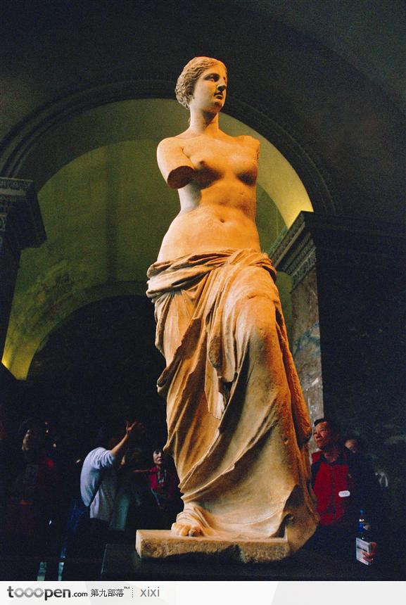 维纳斯 雕像 游客