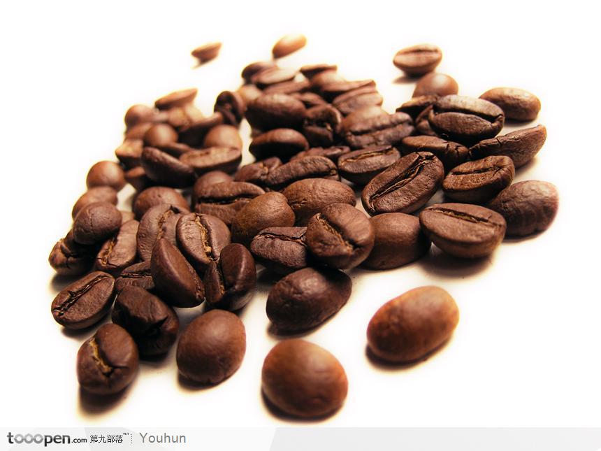 零散的咖啡豆