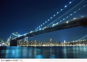 城市 夜景 桥梁