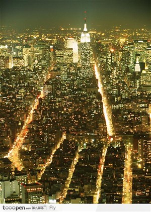 俯瞰城市夜景