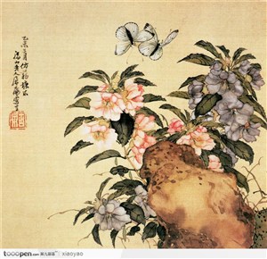 山水画—茶花