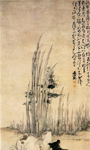 水墨畫狗圖