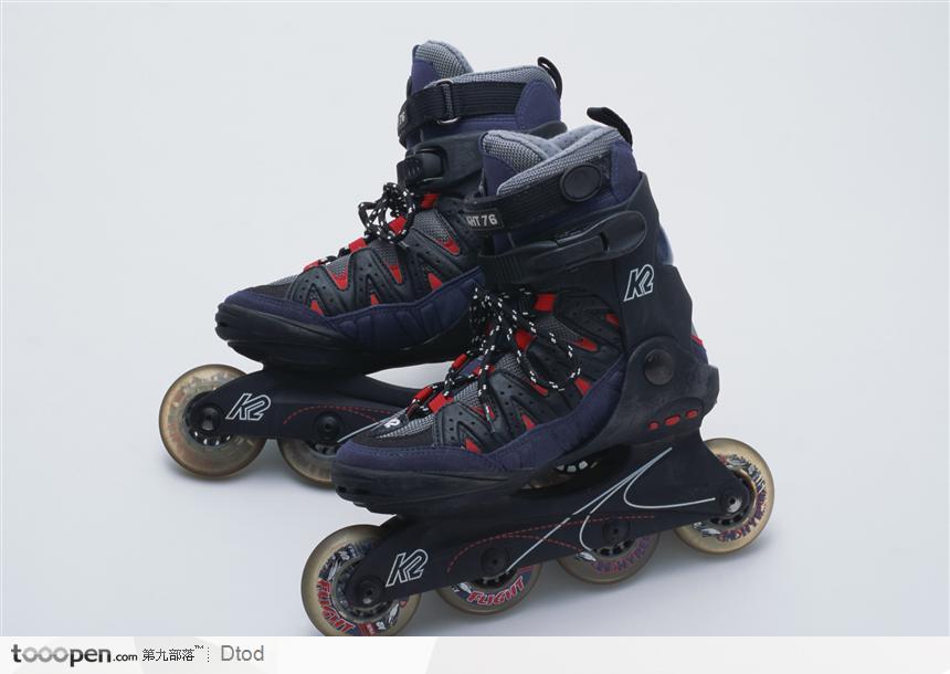 黑色低帮滑冰鞋03