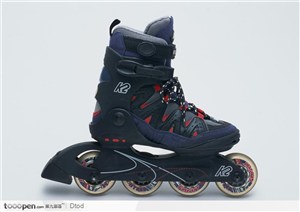 黑色低帮滑冰鞋02