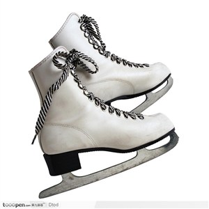 白色高跟滑冰鞋03