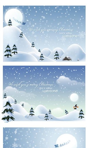 三款韩国圣诞雪景