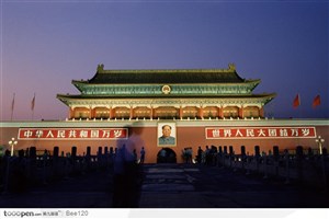 中国北京天安门-夜景·