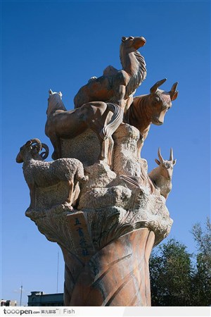 中华传统元素雕塑
