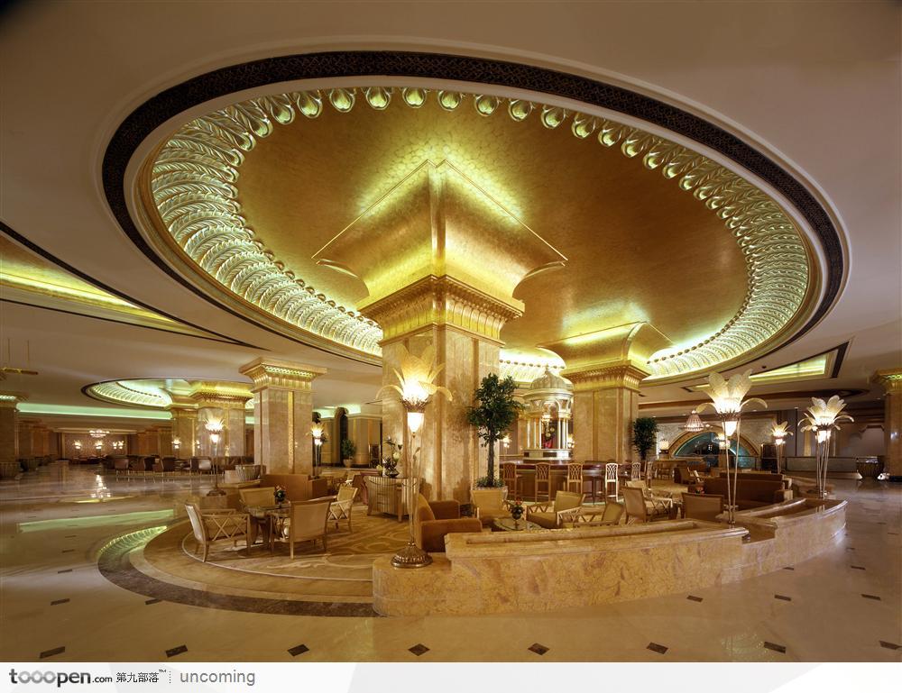 六星级帝国大酒店室内—大堂 高清图片