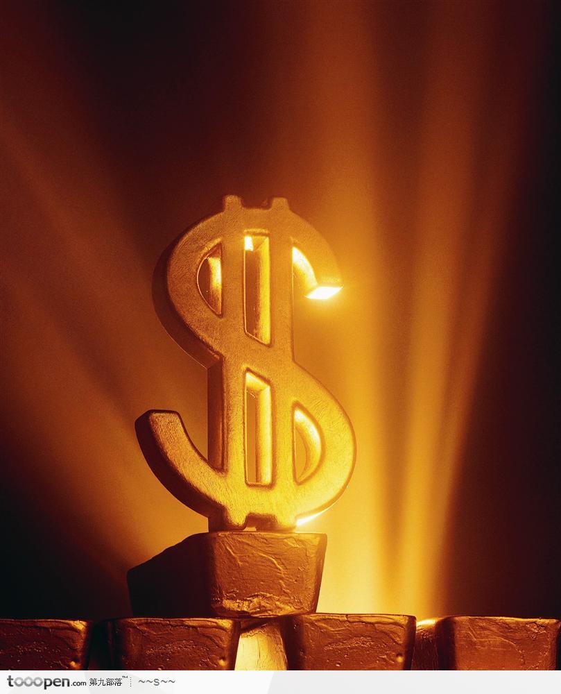背景灯下的货币符号背景大图