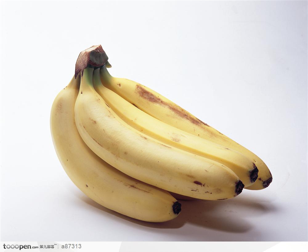 白色背景-高清香蕉