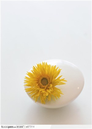 碗中一朵黄菊