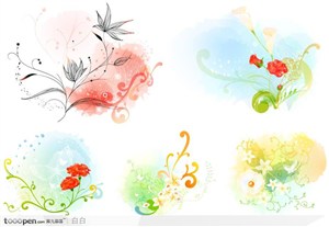 精美花卉图案系列矢量素材4
