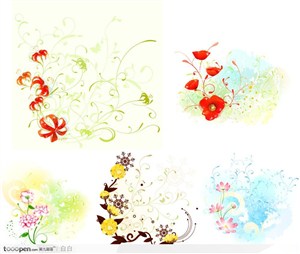 精美花卉图案系列矢量素材2