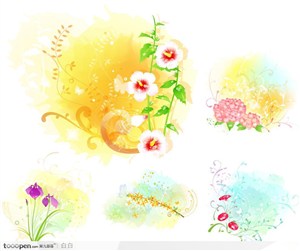 精美花卉图案系列矢量素材1
