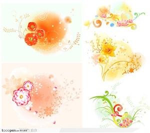 精美花卉图案系列矢量素材5