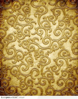 高贵贵族金色铜版花纹镂刻高清图
