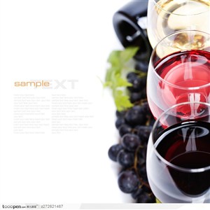 美食图片-白葡萄酒、红葡萄酒