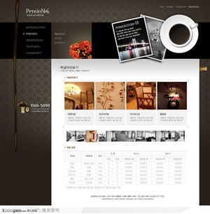 网页模板-欧式典雅家居装潢网站照片页面