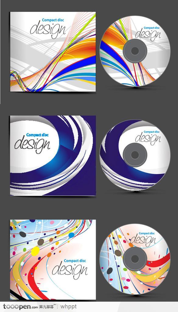 动感CD光盘封面矢量素材