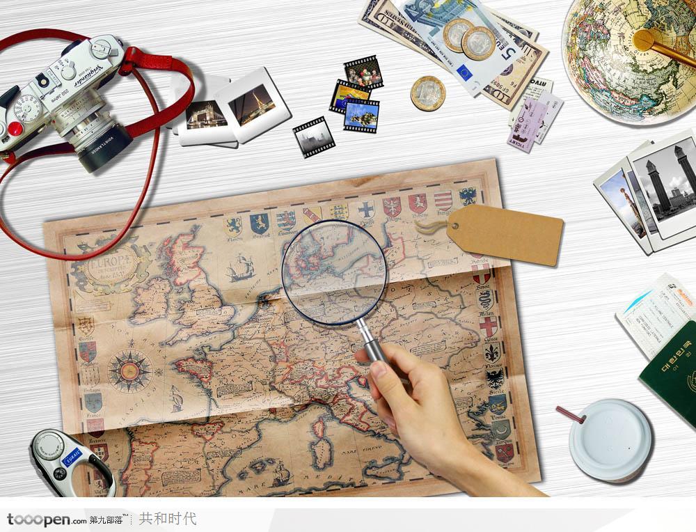 创意桌面元素-旅行家的桌面