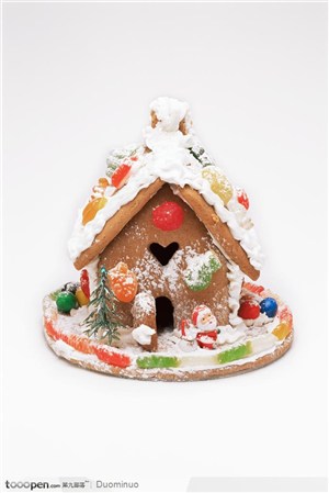圣诞节饼干装饰可爱的奶油姜饼糖果小屋