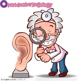 爱因斯坦-检查耳朵的耳科医生