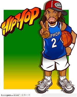 嘻哈人物－玩转街头篮球的黑人