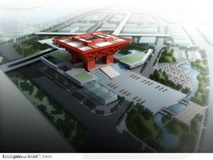 上海世博会中国馆效果图俯视