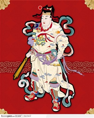 传统文化门神杨戬图片