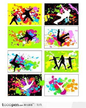 韩国水墨油漆涂鸦街舞设计集合