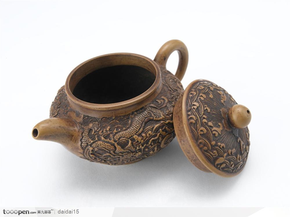 中华传统工艺品-龙纹紫砂壶
