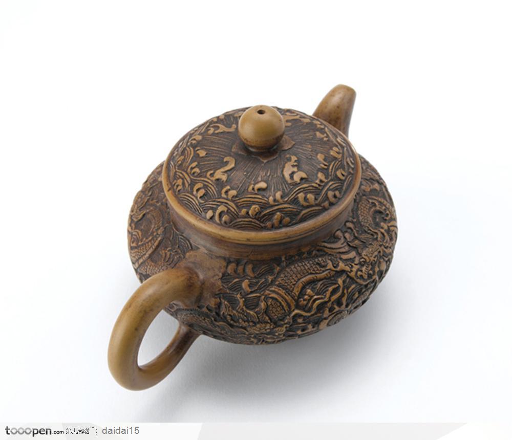 中华传统茶艺-龙纹紫砂壶