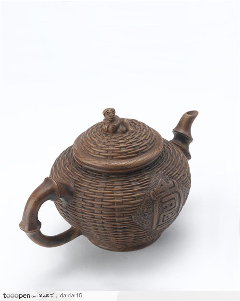 中华传统工艺品竹纹紫砂壶