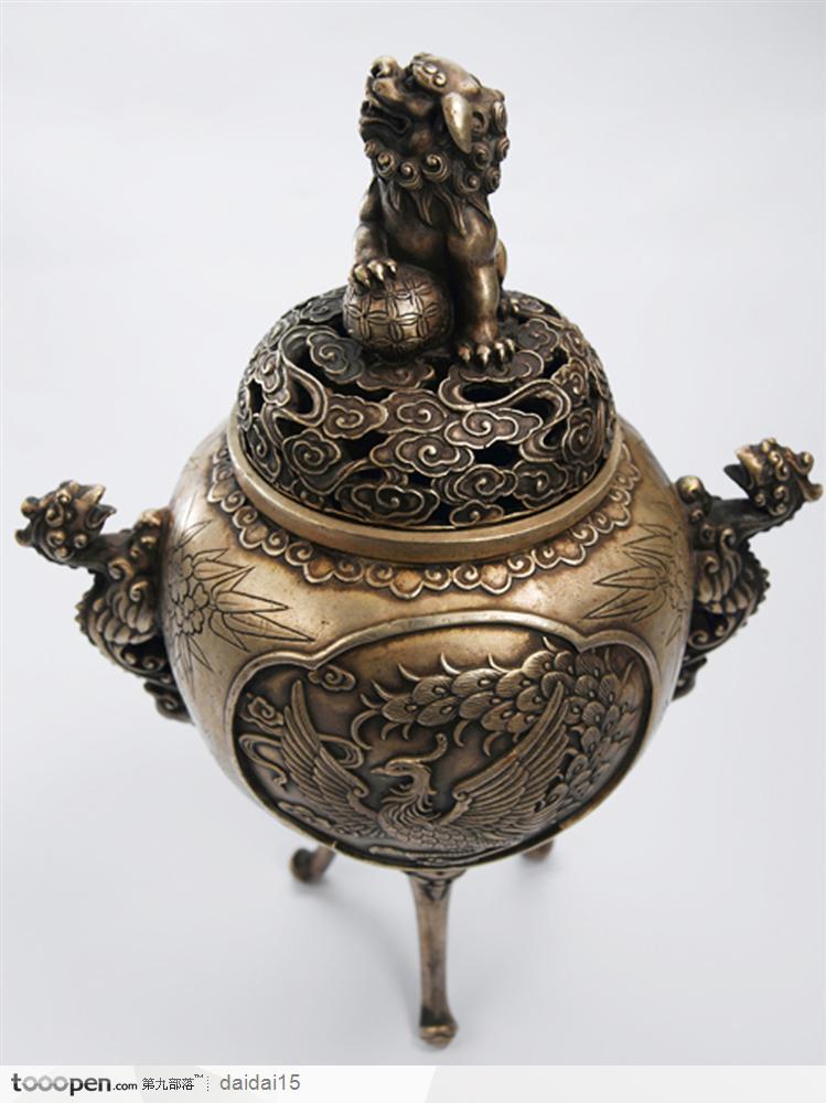 中华传统银质香炉