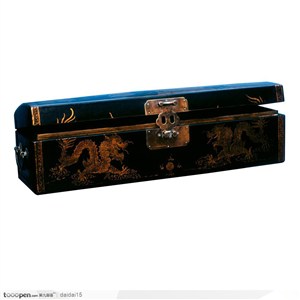 中华传统家具-黑色木质盒子