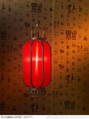 中华传统工艺品红色的灯龙
